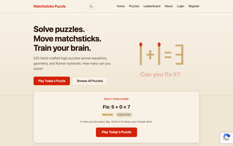 MatchsticksPuzzle.com